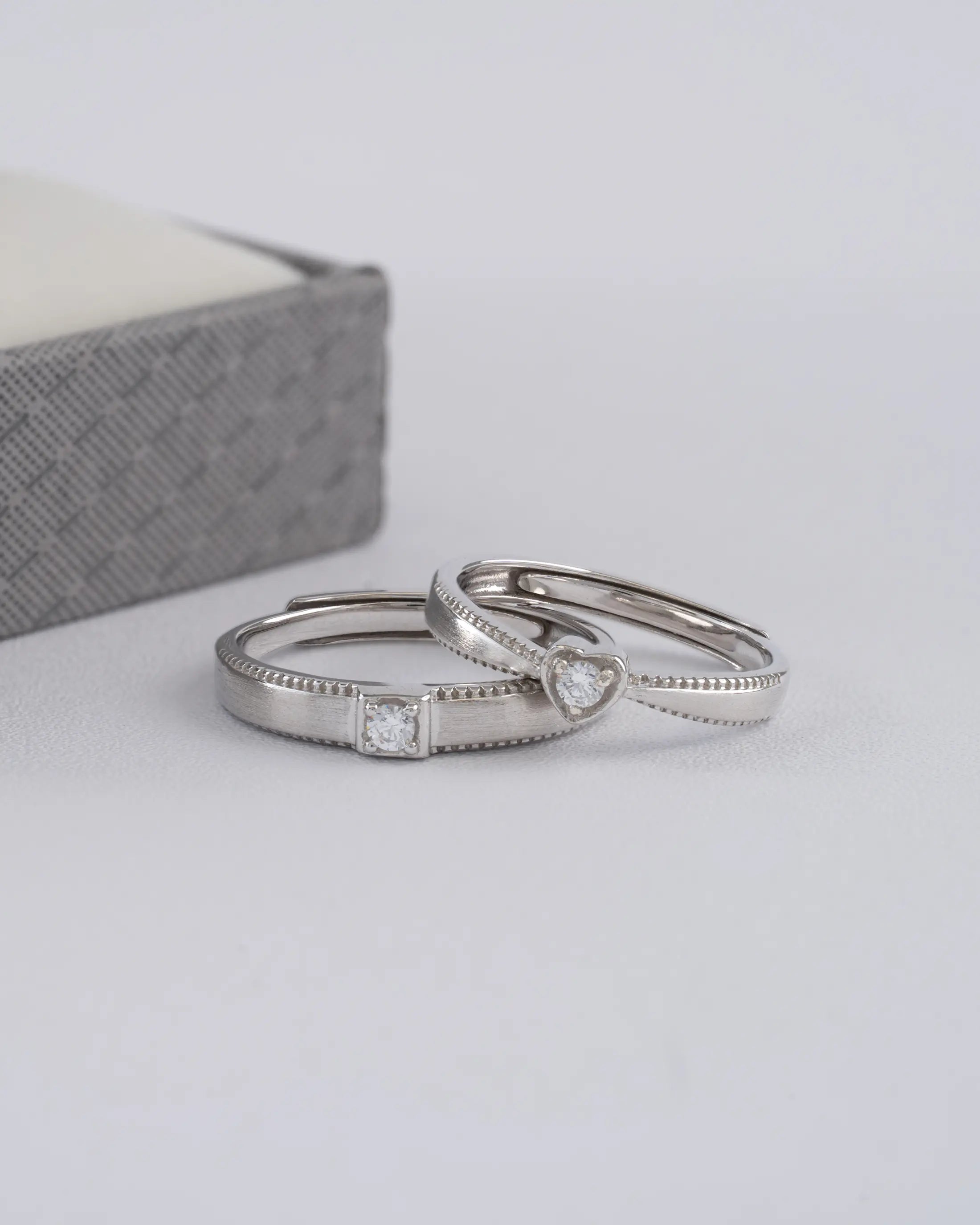 Argollas Heart Promise Ajustables en Plata