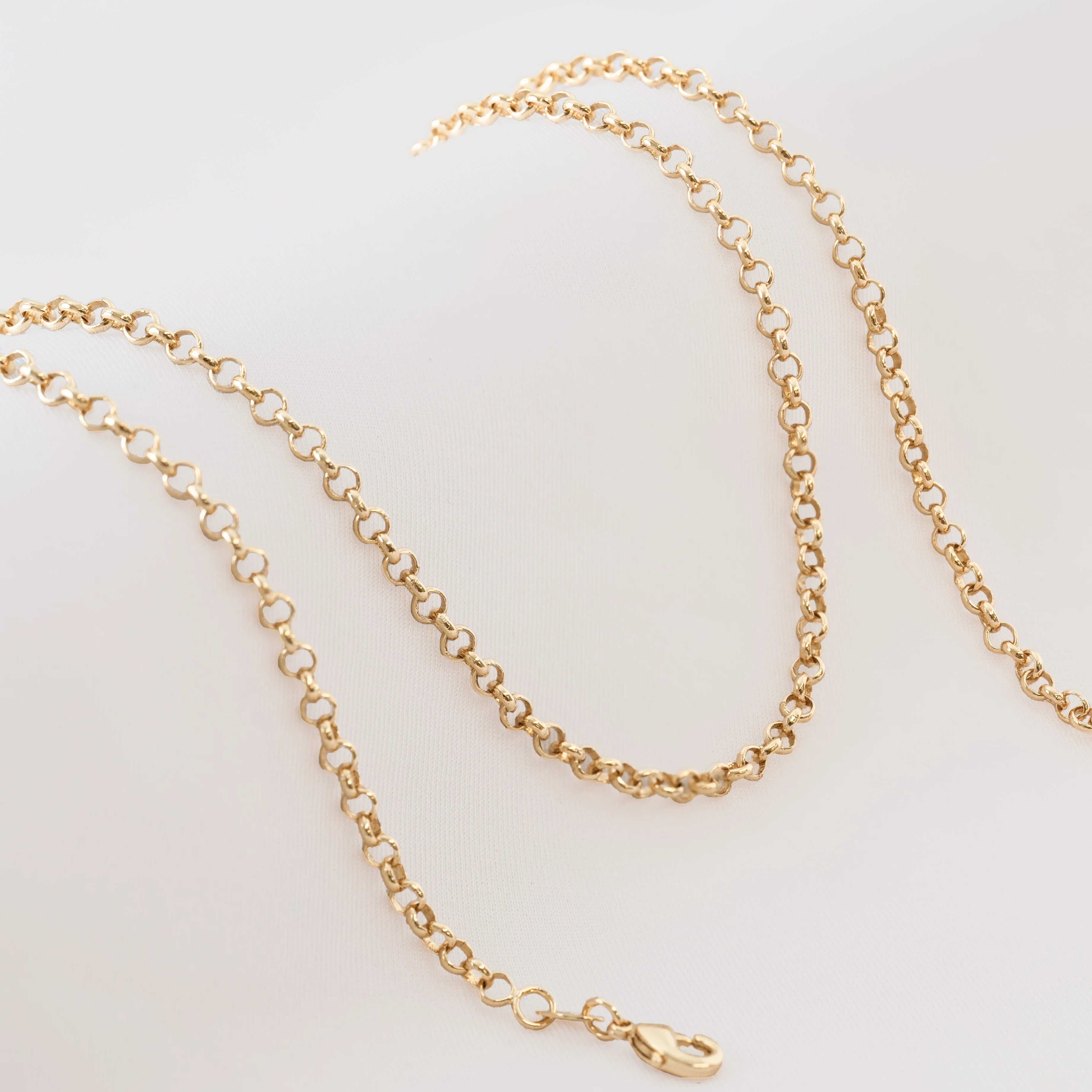 Cadena Aros 3 mm – 65 cm Oro Laminado