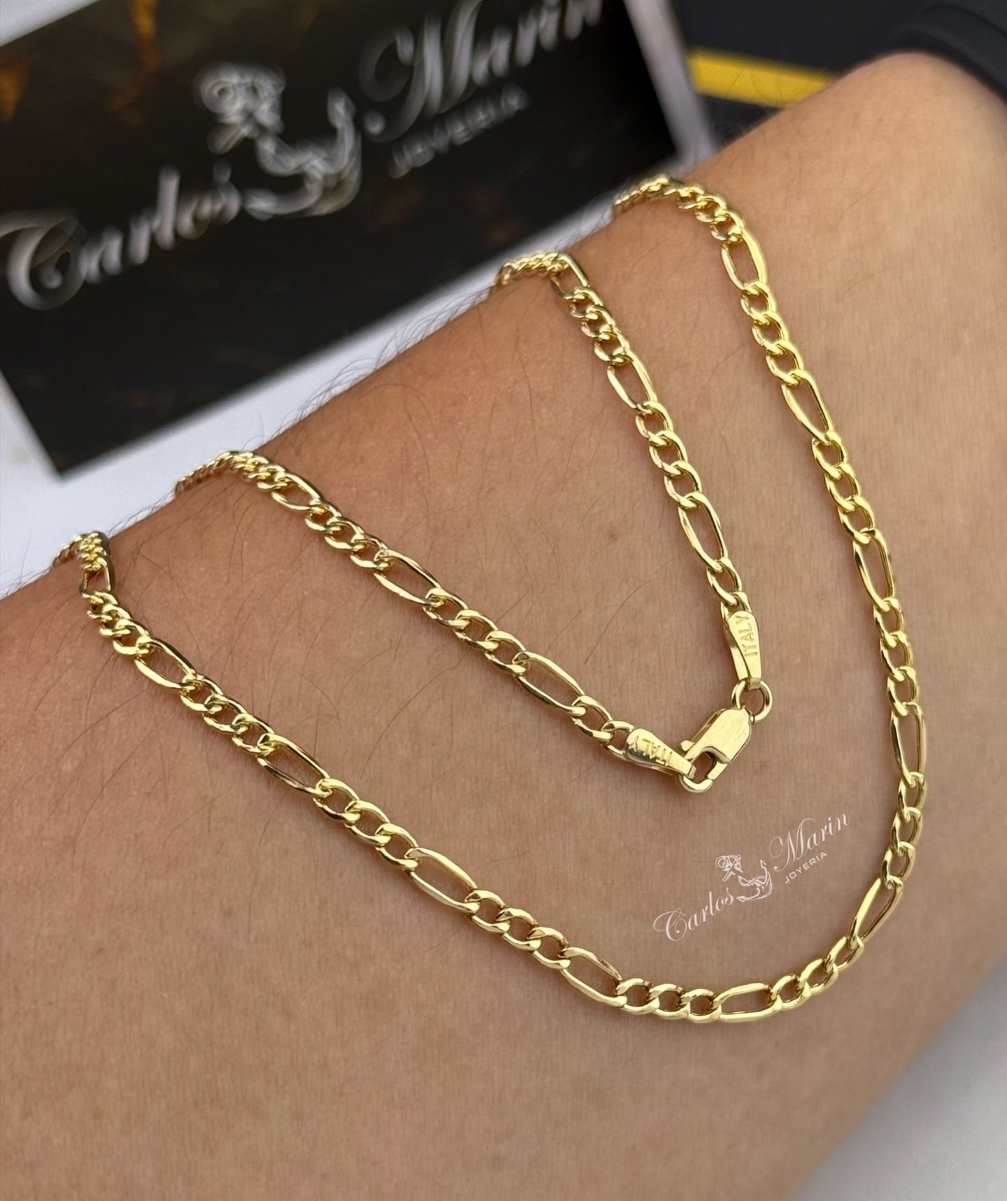 Cadena Tejido tier 60Cm en Oro de 18k