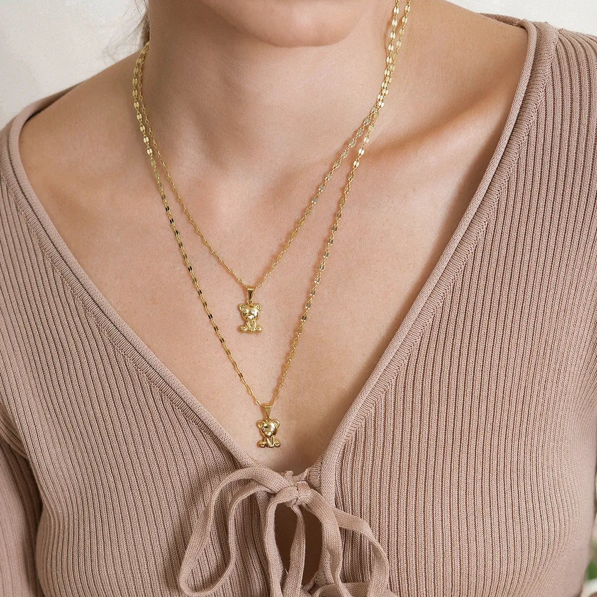 Cadena Espejo Cuadrada – 65 cm Oro Laminado