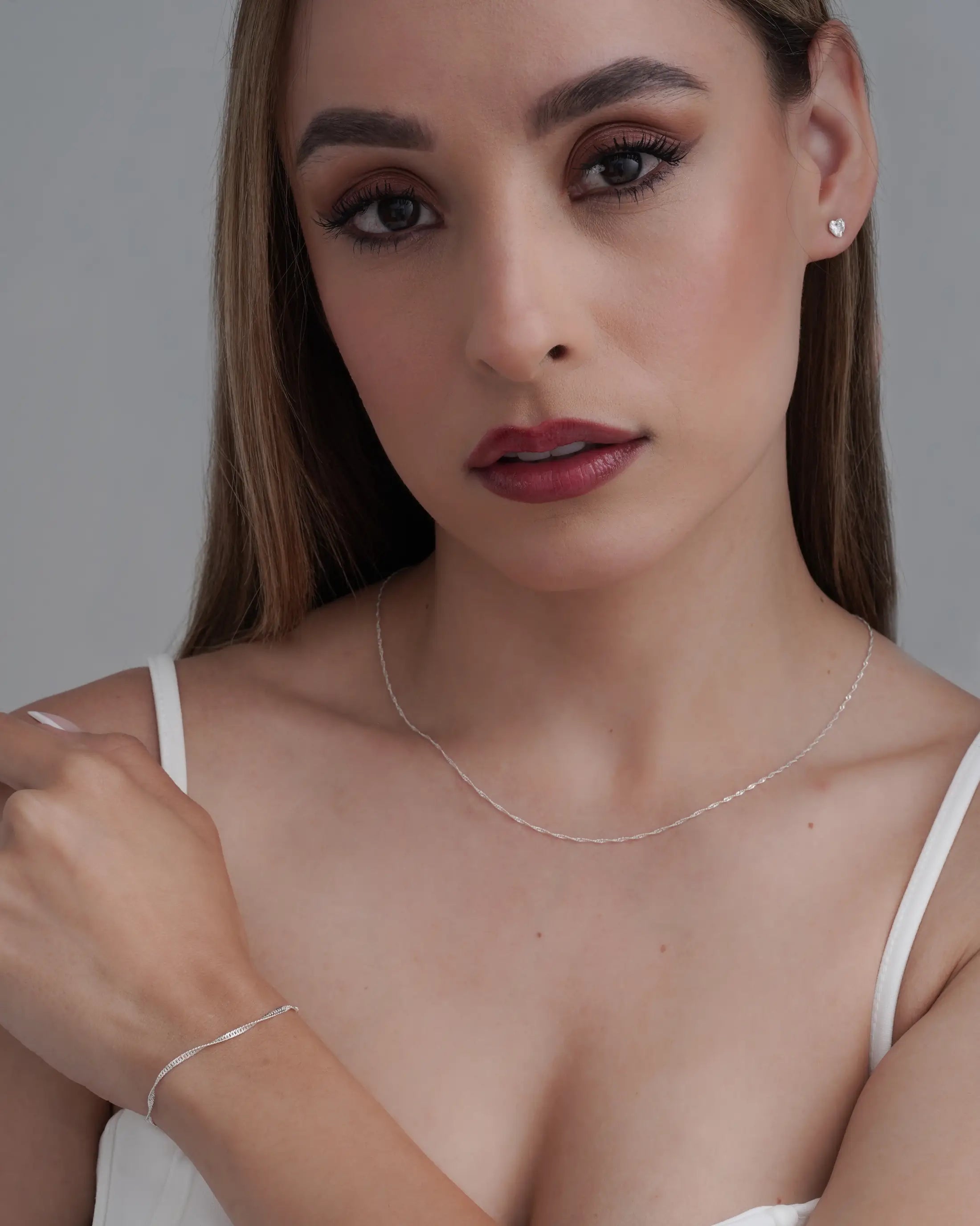 Cadena Singapur 1,7 mm 45 cm en Plata