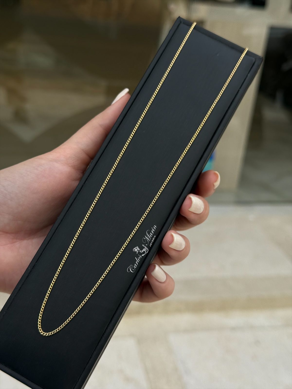 Cadena Tejido Cubano 60 cm Oro 18K Italiano