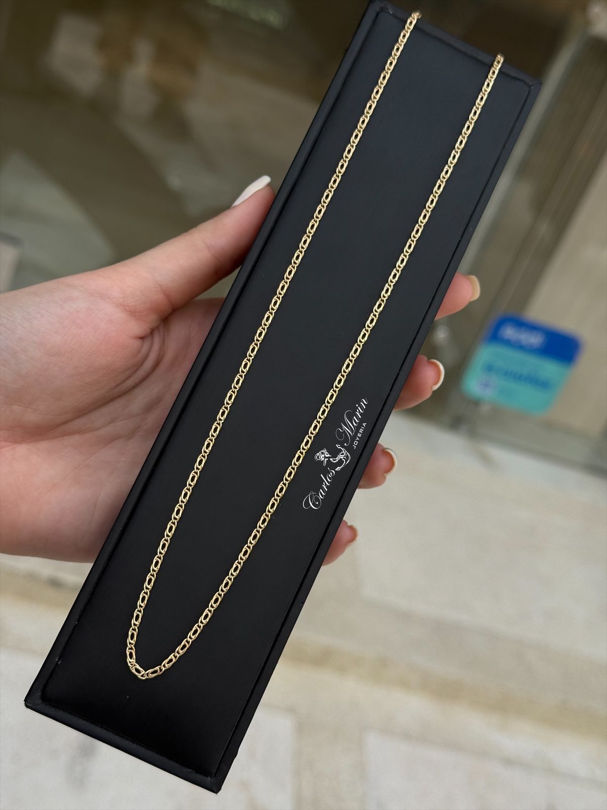 Cadena Tejido Ojo de Perdiz 2.2 mm 60 cm Oro 18K