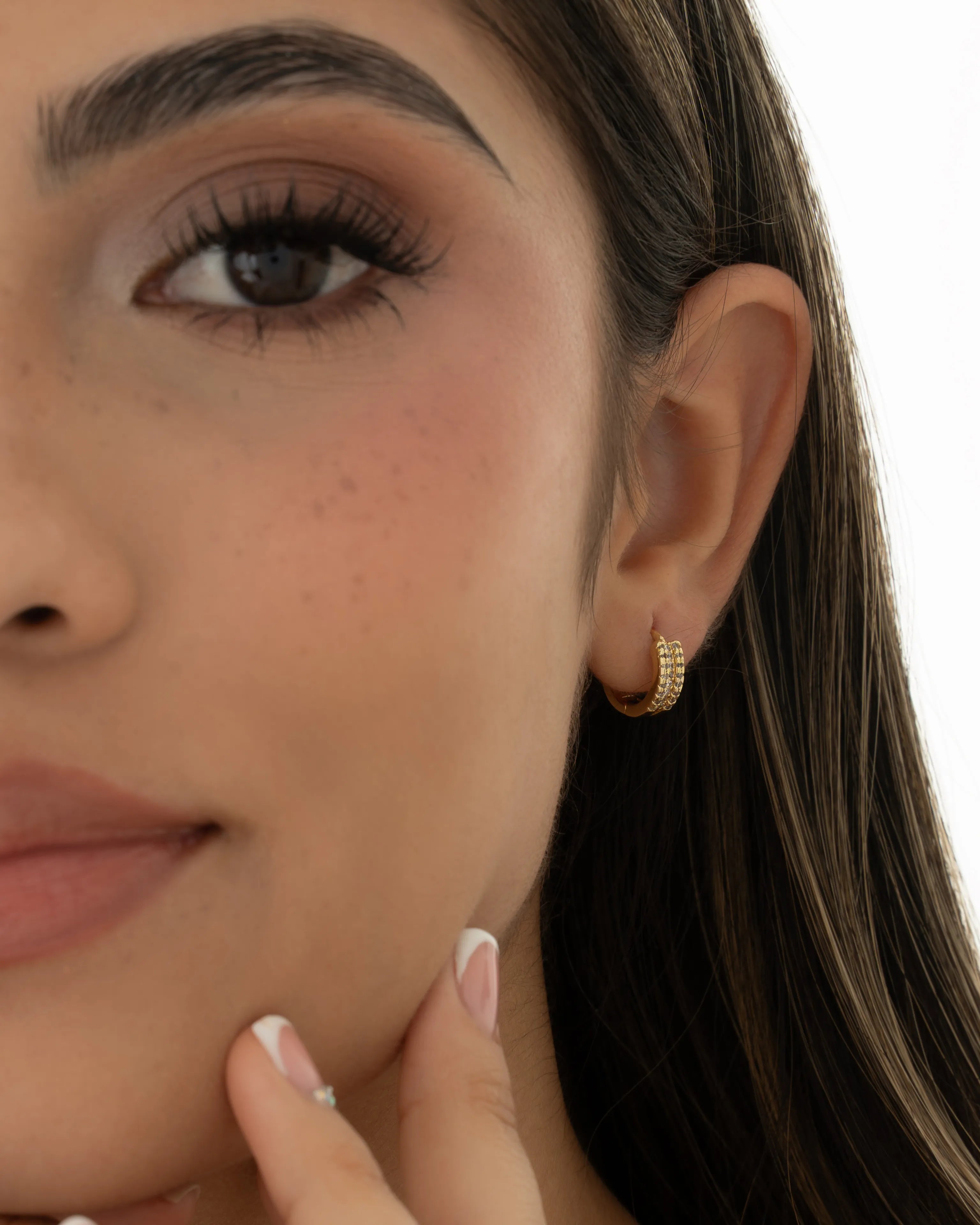 Candongas Shine 14 mm en Oro Laminado