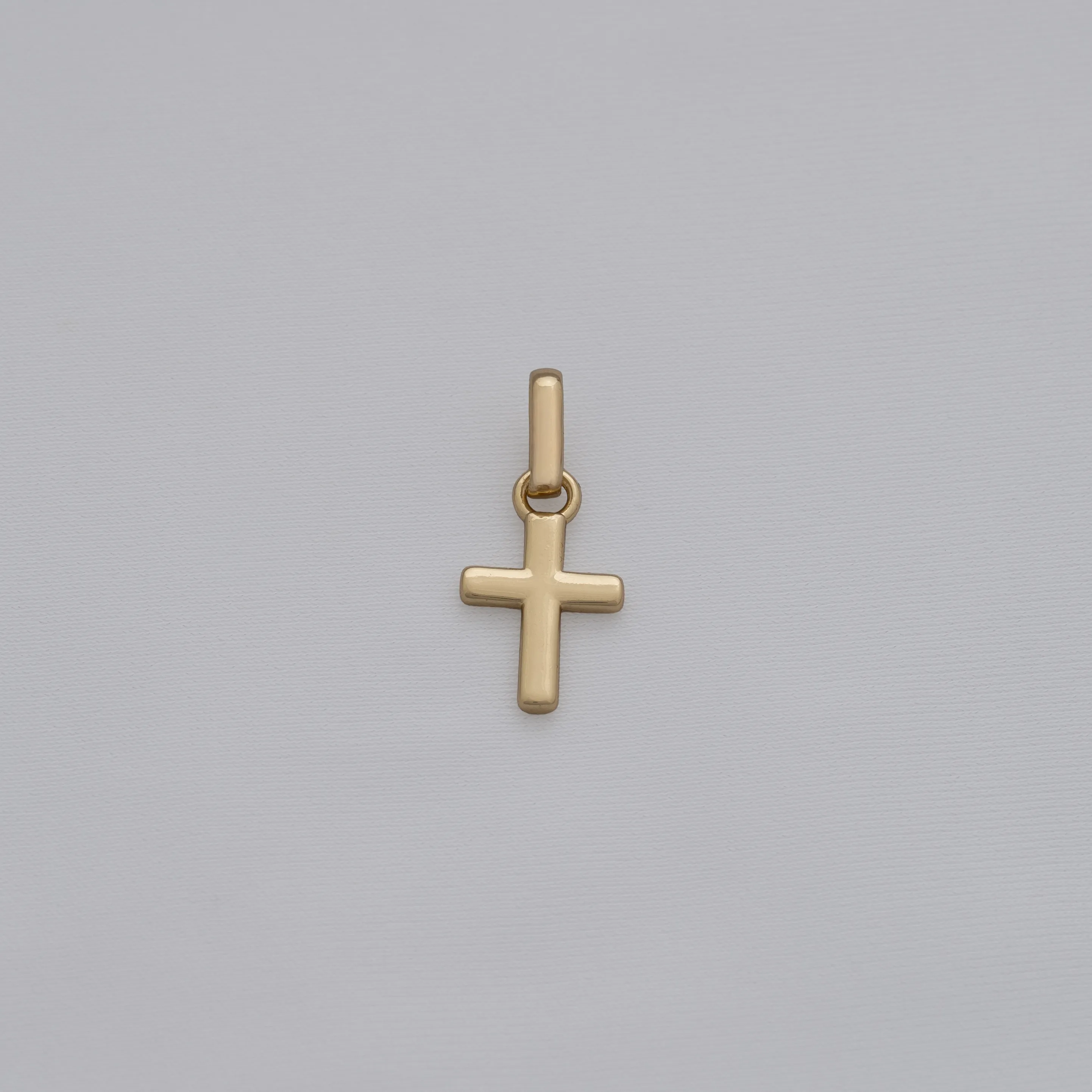 💎 Dije Cruz L 16 mm en Oro Laminado