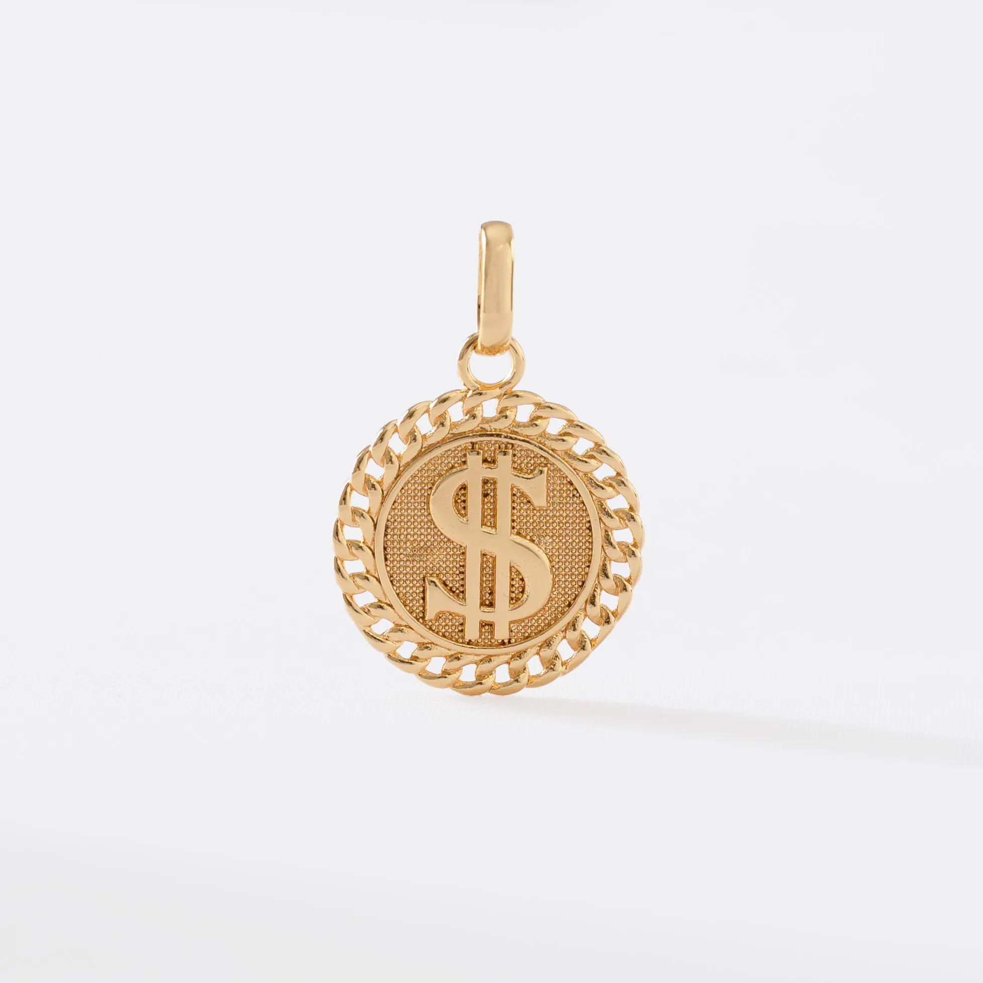 💎 Dije Signo Peso en Oro Laminado