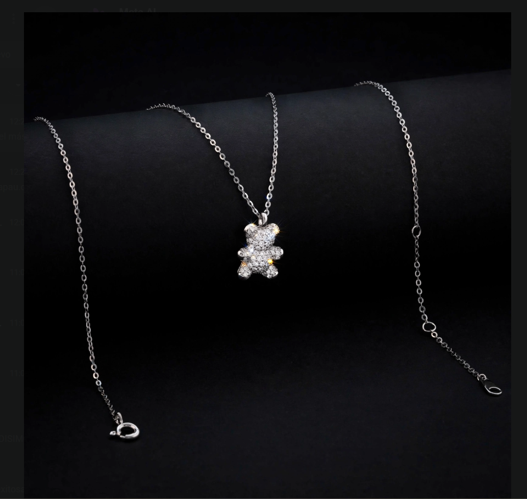 Gargantilla Teddy Lumière – 45 cm en Plata