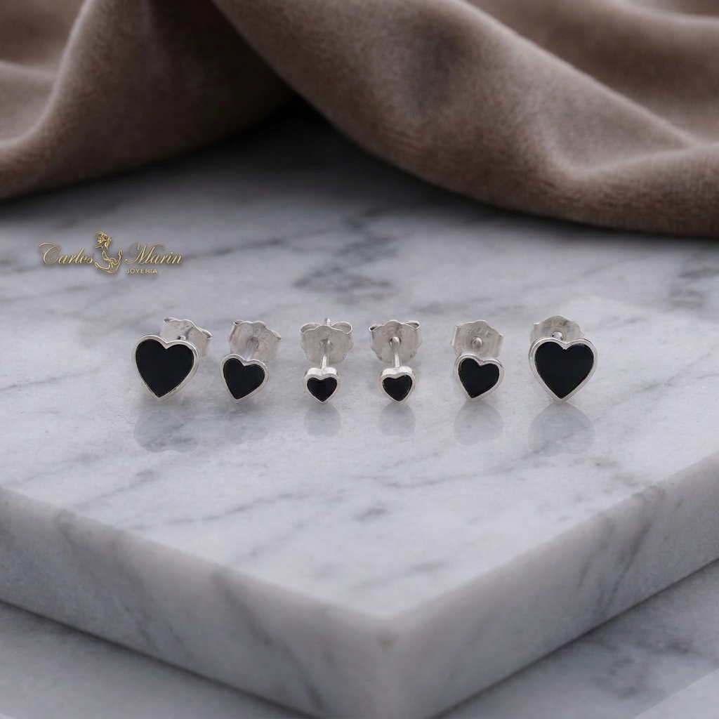 Topos Set Cuore Onix en Plata