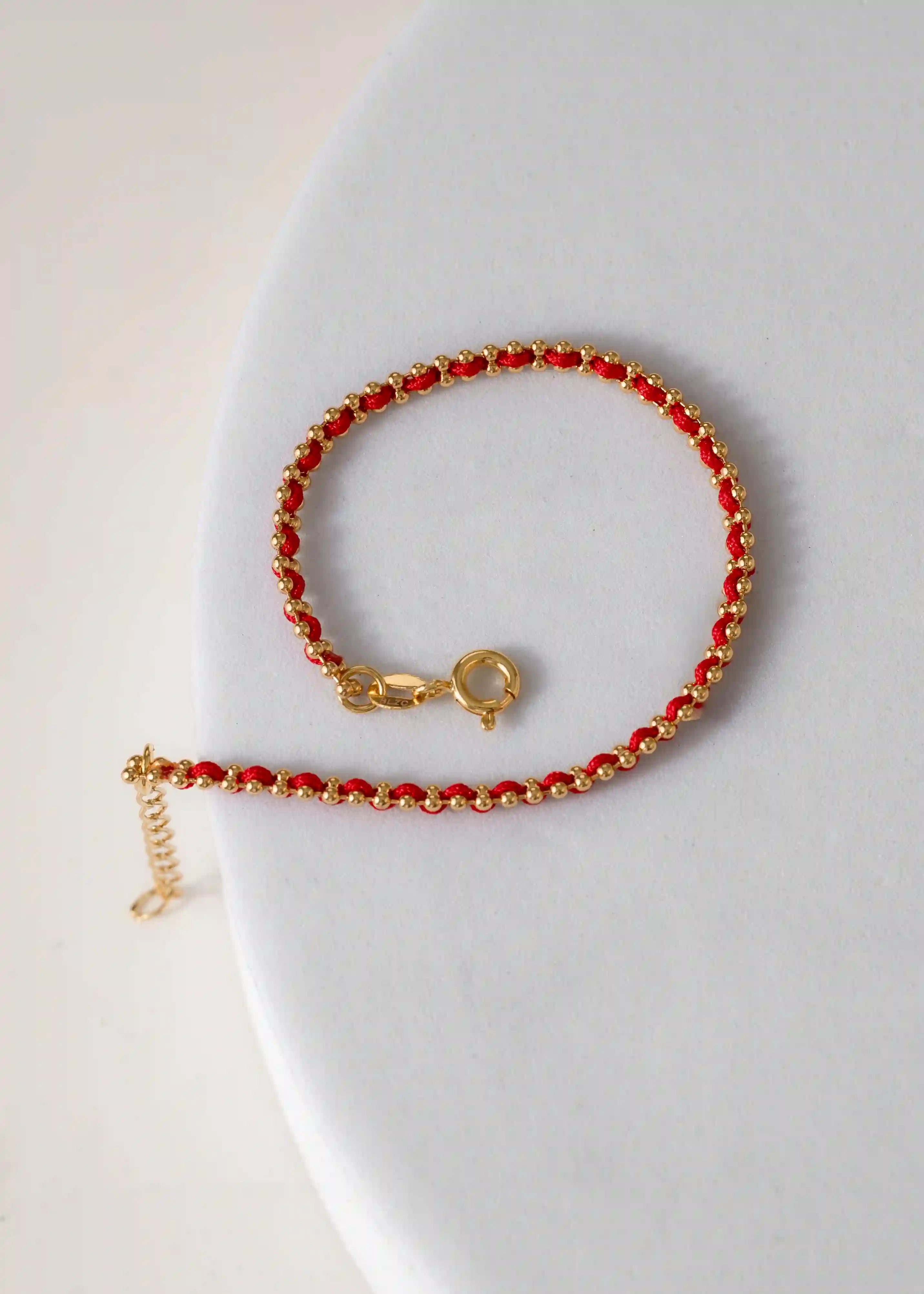 Pulsera Hilo Laminado – 15 cm + Extensor en Oro Laminado
