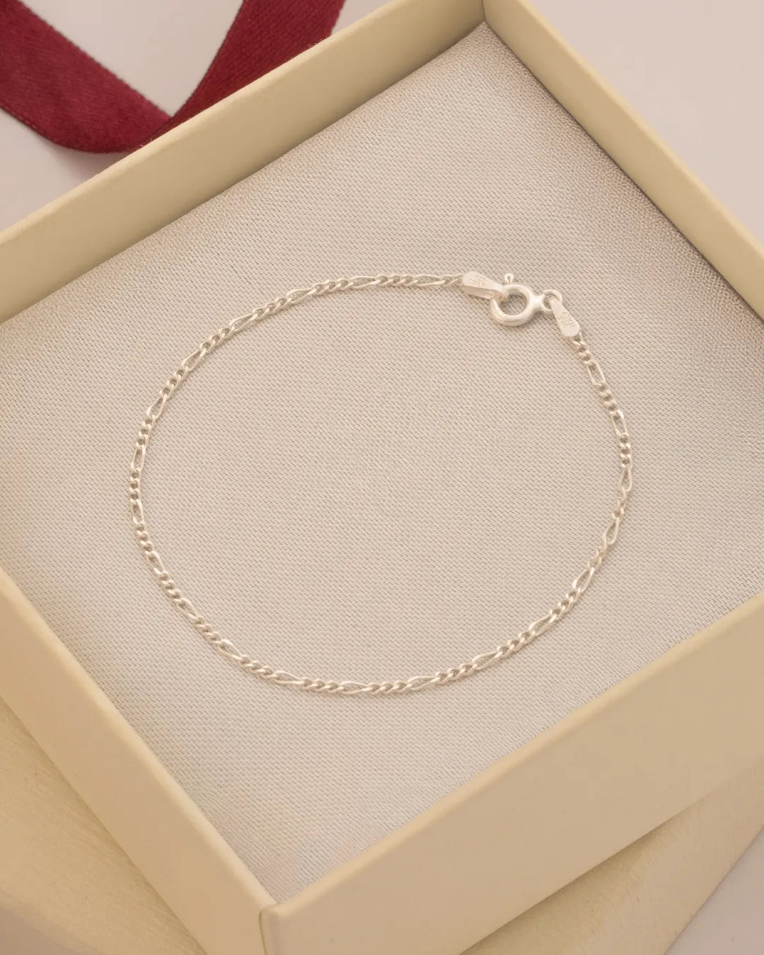 Pulsera 3x1 1,4 mm 16 cm en Plata