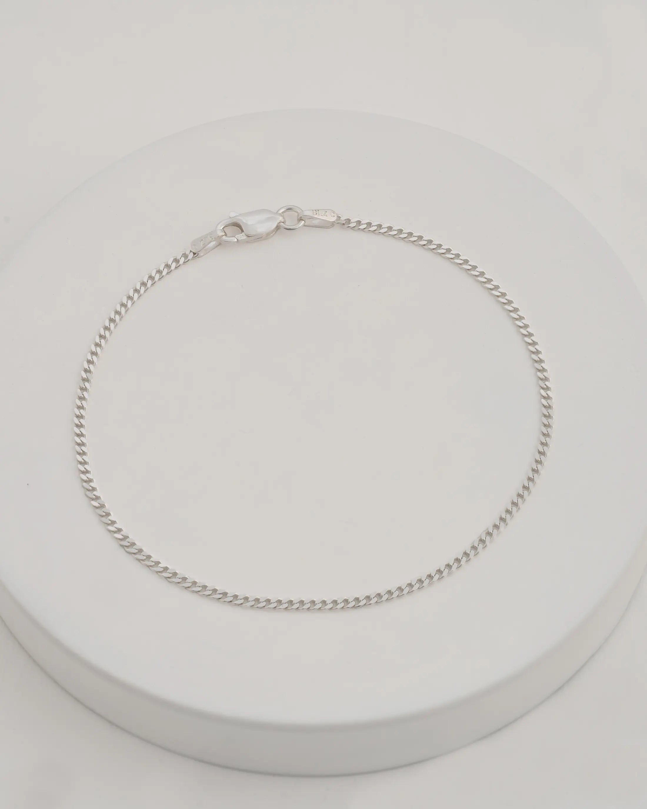Pulsera Cubana 1,9 mm 19,5 cm en Plata