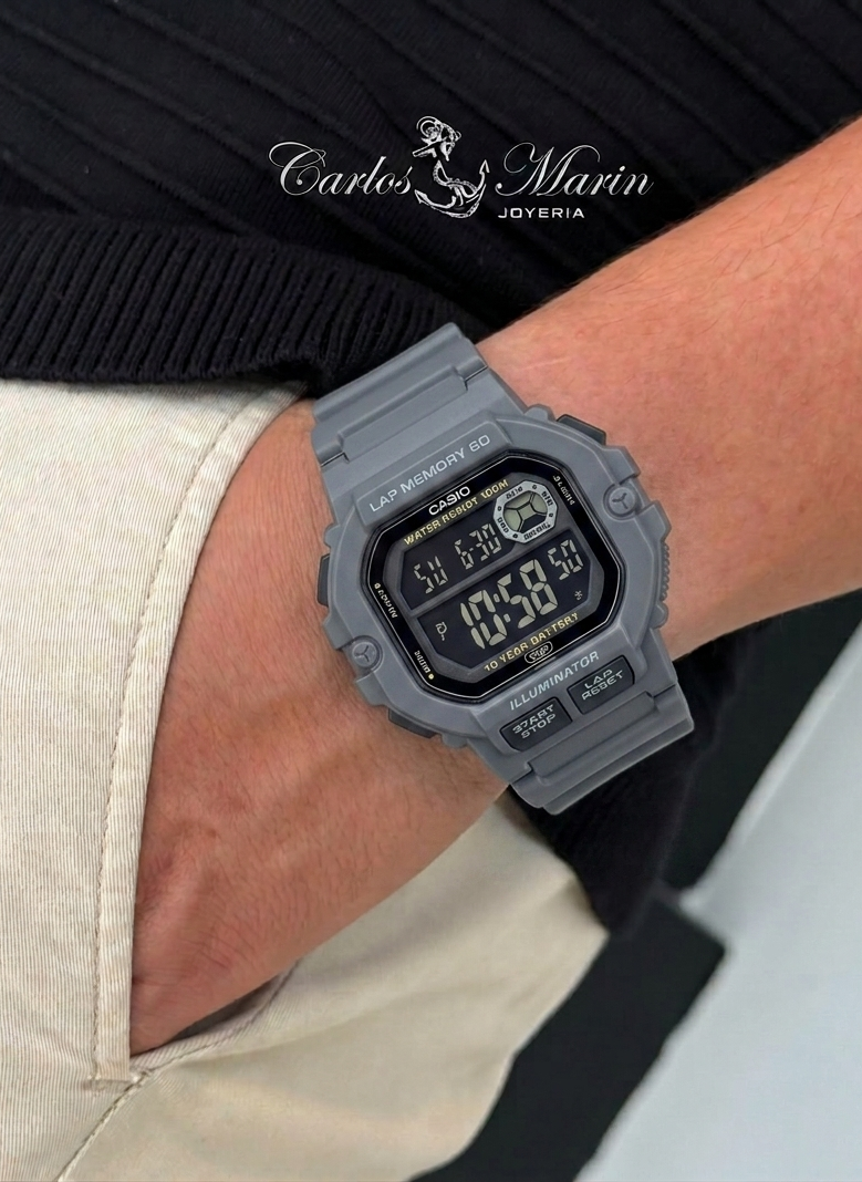 Reloj Casio Digital Illuminator Gris Ref. WS-1400H-8BVDF