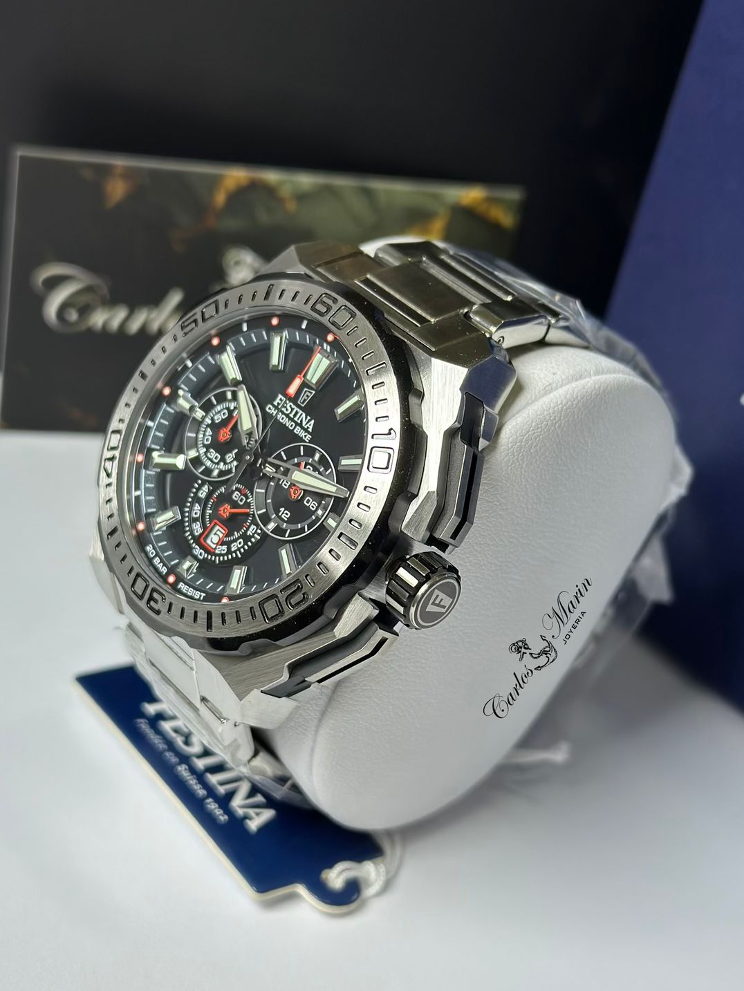 Reloj Festina hombre Chrono Bike negro plateado F20724/7