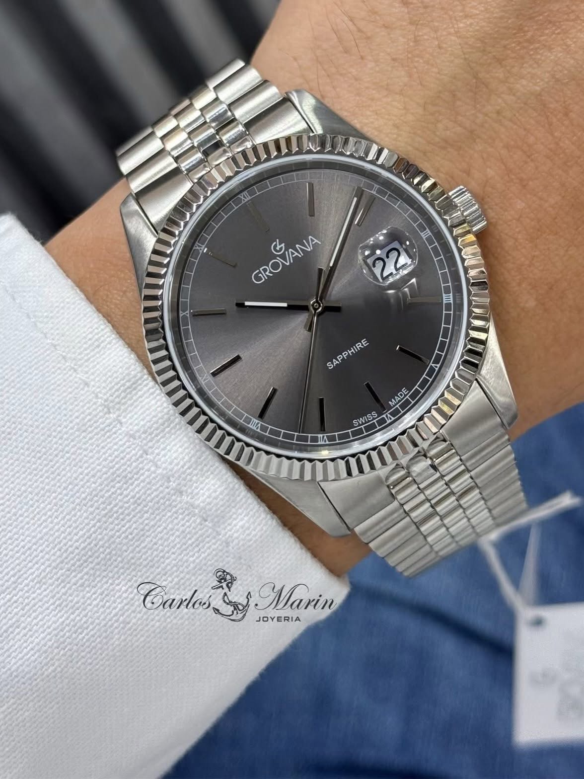 Reloj Grovana Kensington Royal Gris Plateado – Ref. 1542.1137