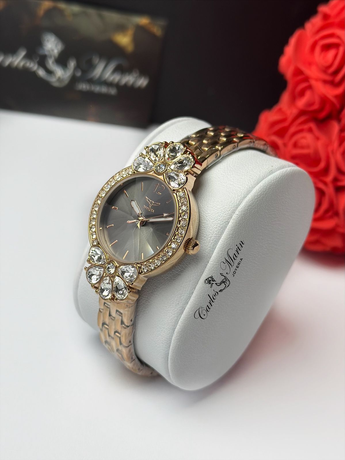 Reloj Invicta Mujer Wildflower Negro Oro Rosa 69110