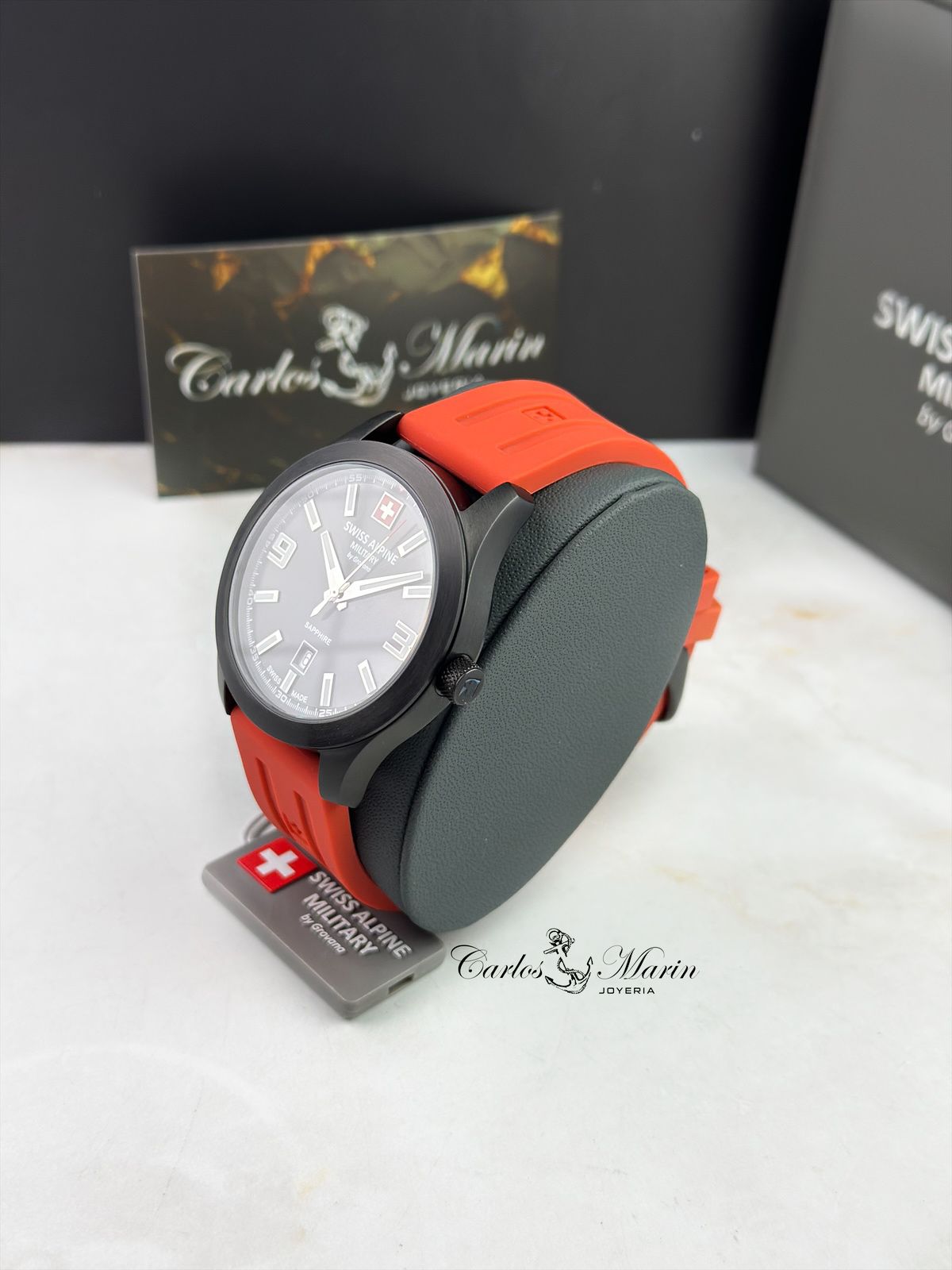Reloj Swiss Alpine Military Hombre Bobcat Rojo 7052.1876