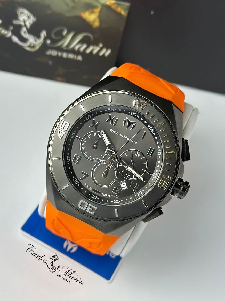 Reloj Technomarine hombre Manta TM-221043 negro naranja