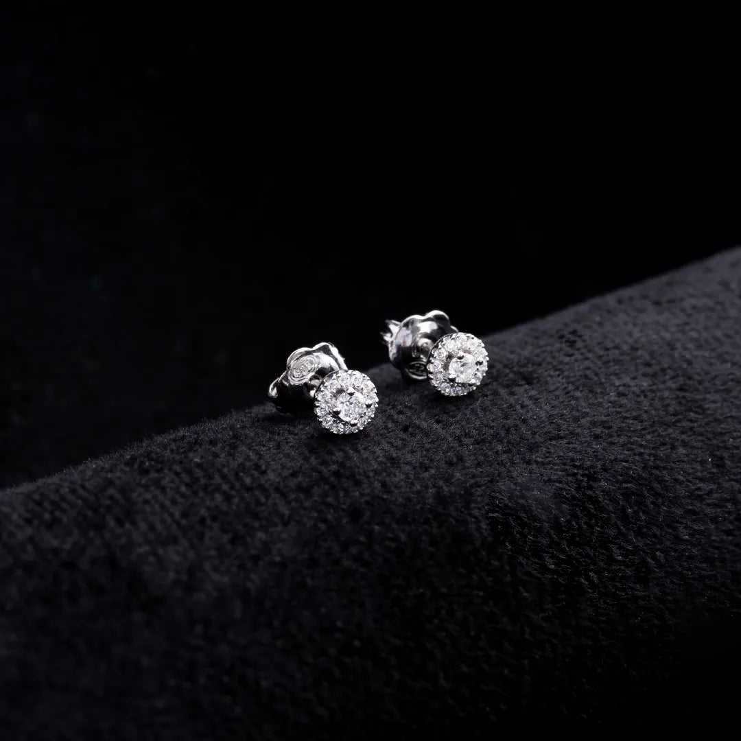 Topos Pavé Crystal en Plata