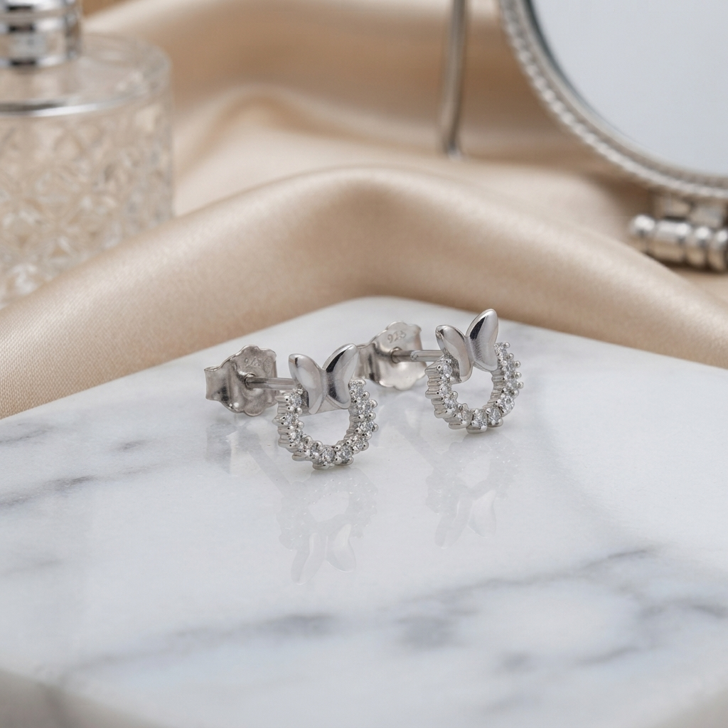 Topos Butterfly Halo 7,1 mm en Plata