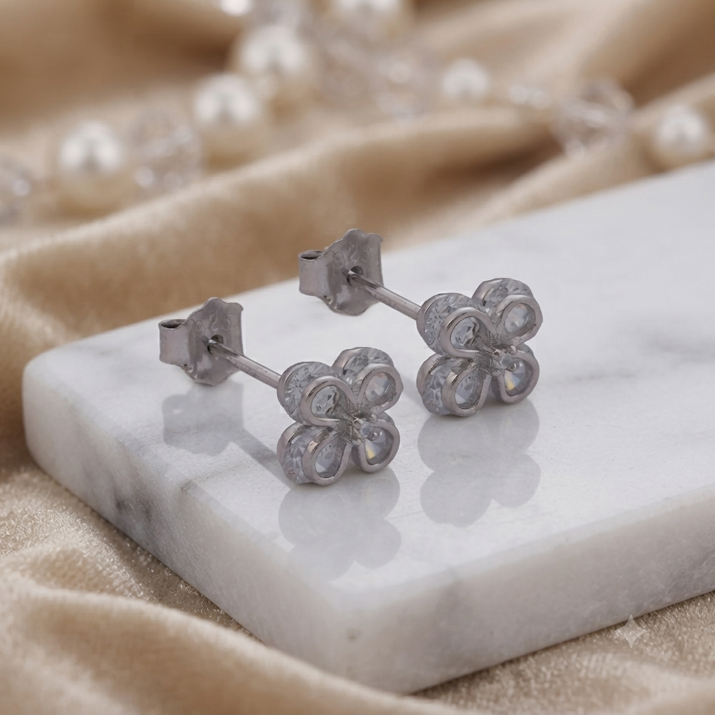 Topos Clover Eclat 7,4 mm en Plata