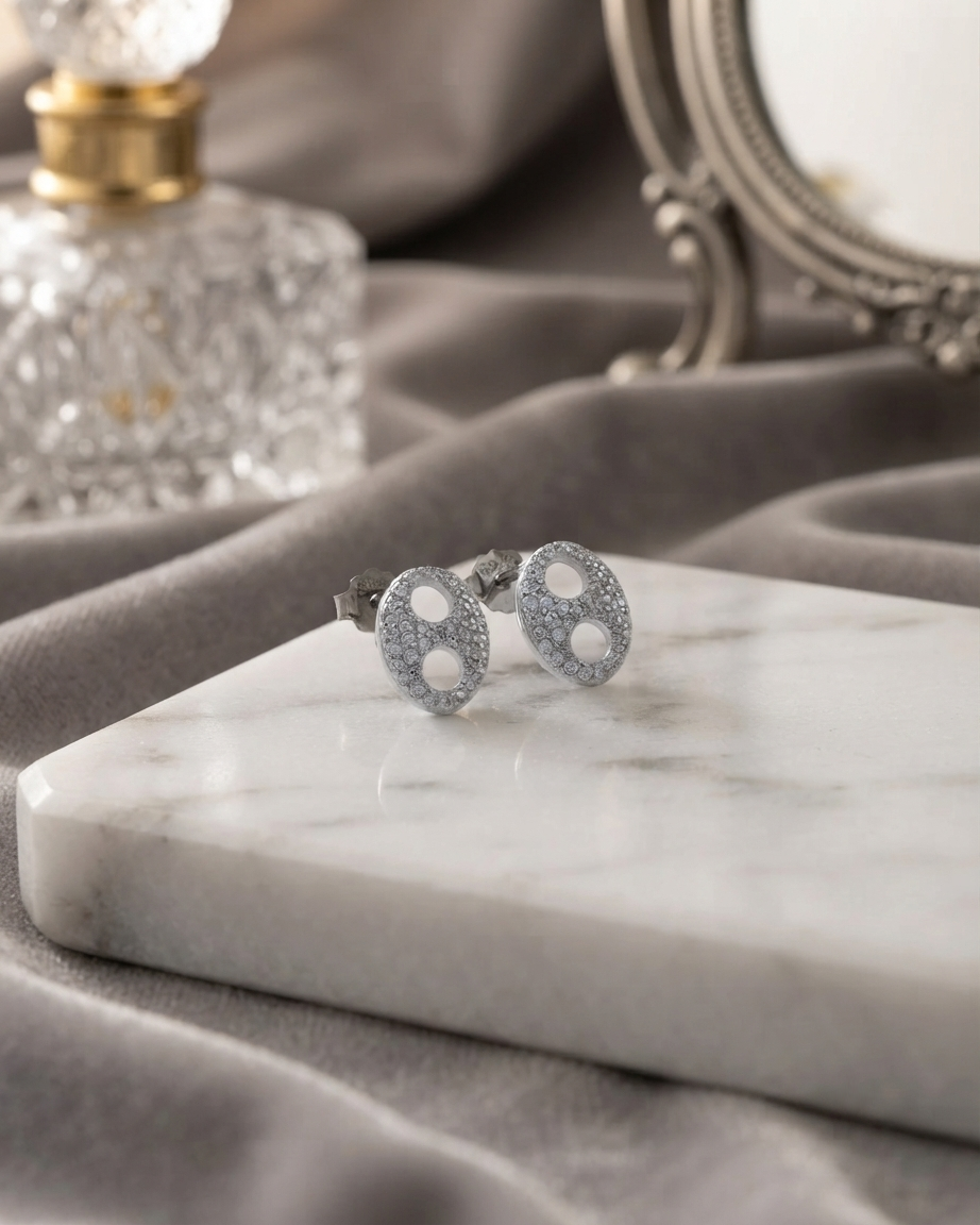 Topos Gucciii Glam 8.6 mm en Plata
