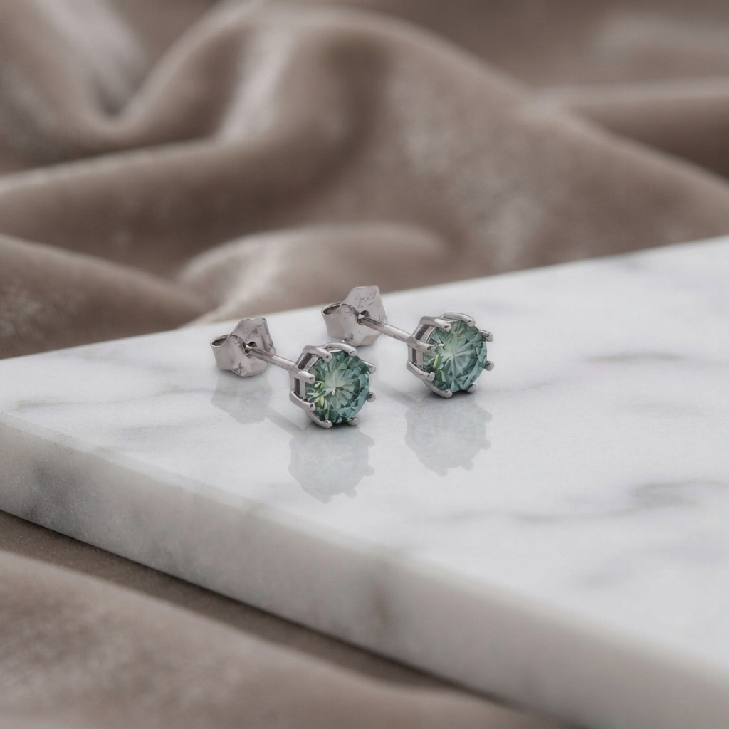 Topos Turquoise MT 5,6 mm en Plata