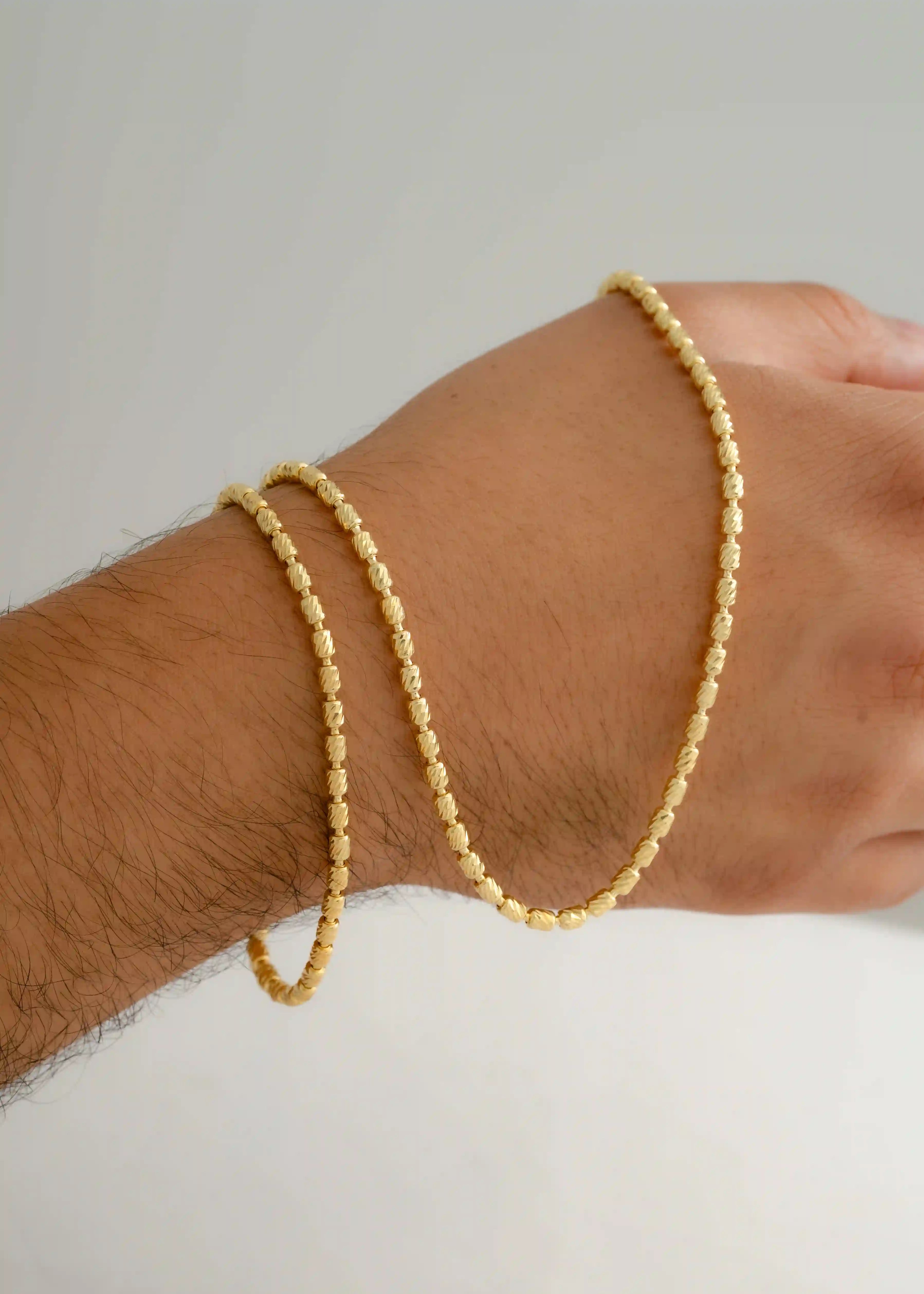 Cadena Barril Italy 3 mm – 65 cm en Oro Laminado