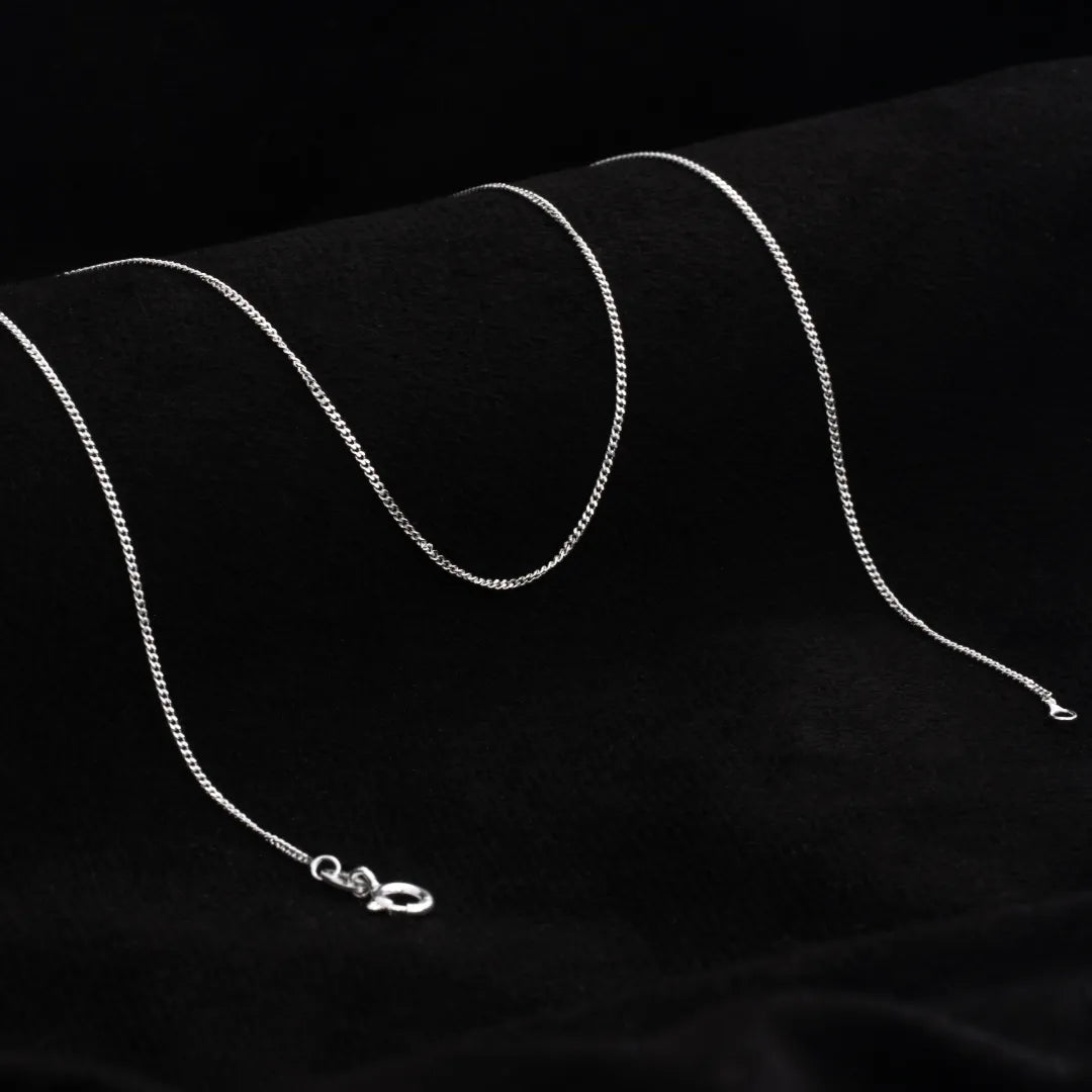 Cadena Veneciana de 0.8 mm y 45 cm en Plata