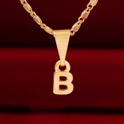 Dije Letras B en Oro Laminado