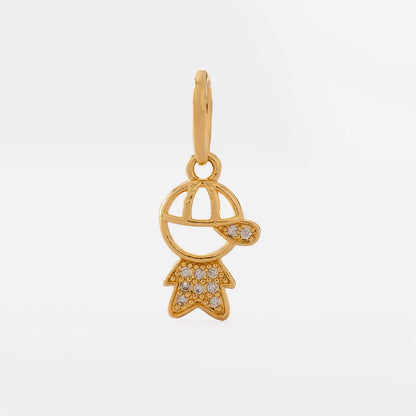 Dije Little Bro en Oro Laminado