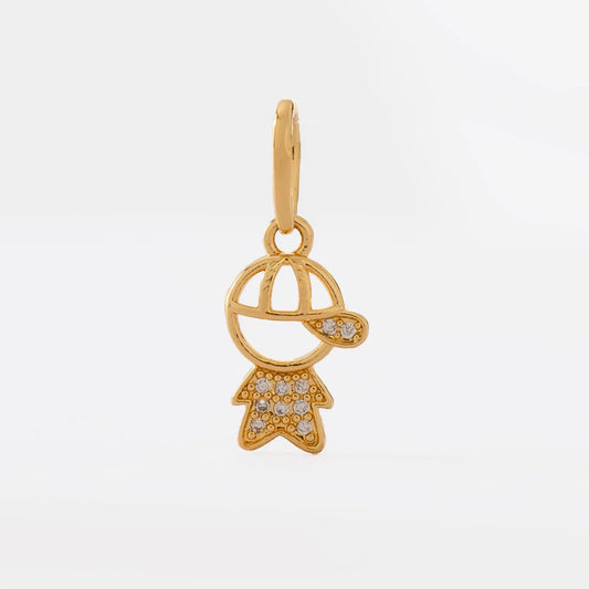 Dije Little Bro en Oro Laminado