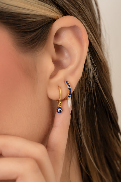 Aretes Ojo Turco Oro Laminado