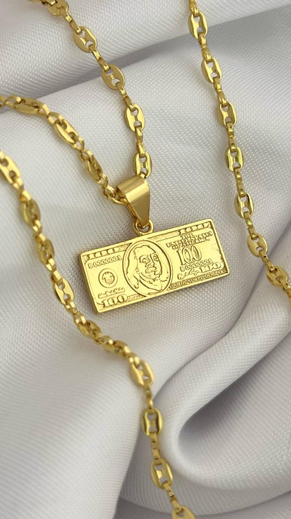 Dije Dólar en Oro Laminado