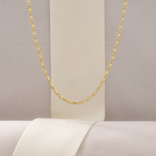 Cadena Caracol Gruesa – 45 cm en Oro Laminado