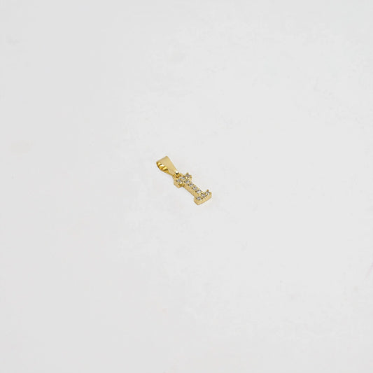 Dije Letra I en Oro Laminado