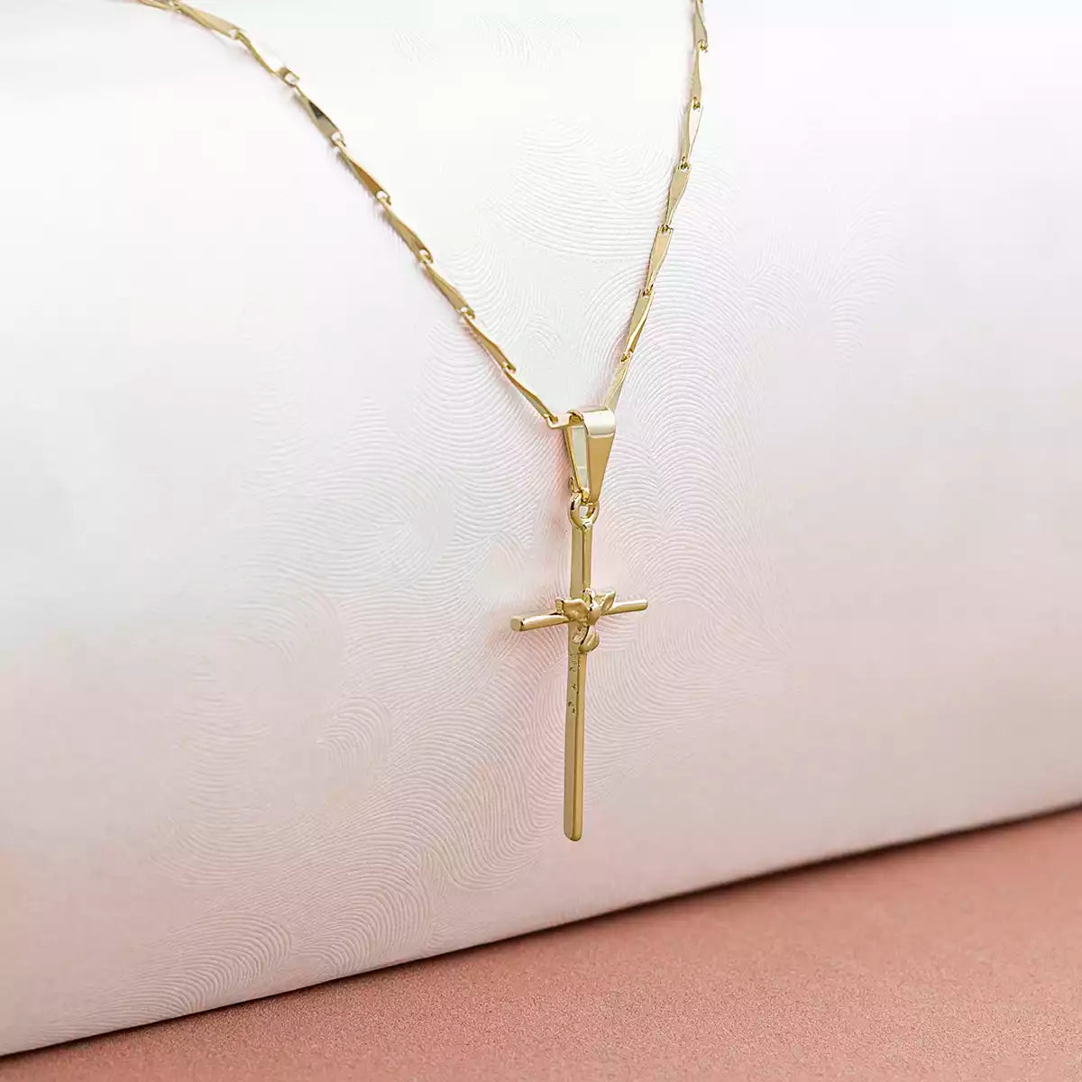 Dije Cruz Celestial en Oro Laminado