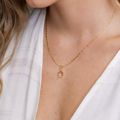 Dije Rainbow en Oro Laminado