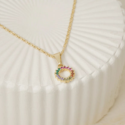 Dije Rainbow en Oro Laminado