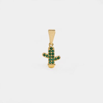 Dije Cactus en Oro Laminado