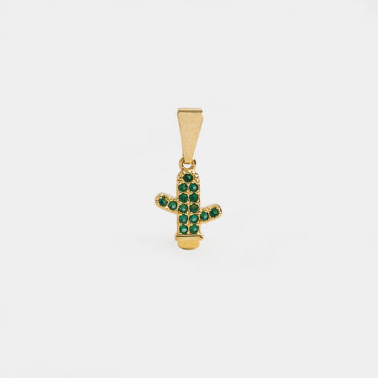 Dije Cactus en Oro Laminado