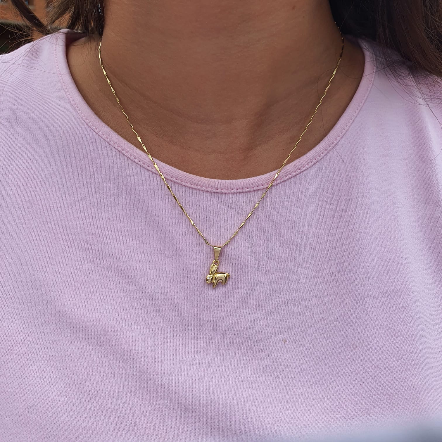 Dije Rabbit en Oro Laminado