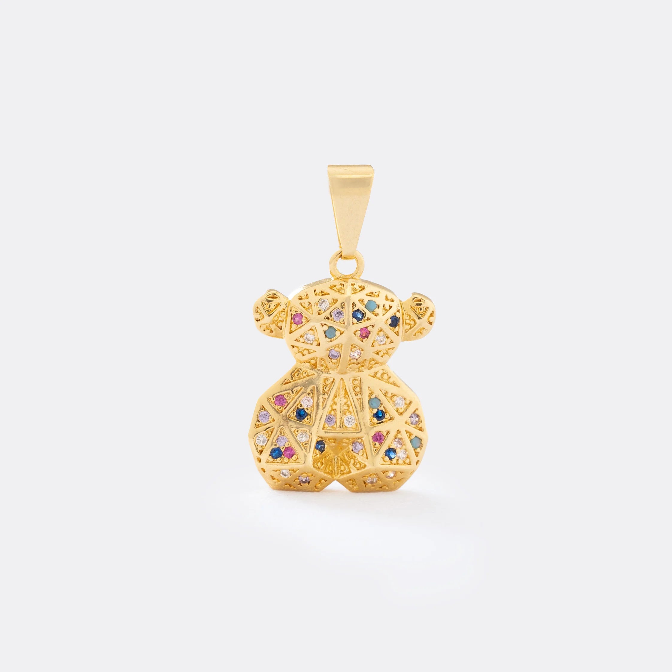 Dije Colors Bear en Oro Laminado