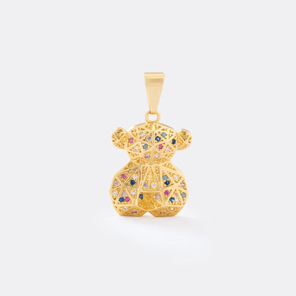 Dije Colors Bear en Oro Laminado
