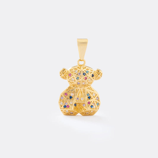Dije Colors Bear en Oro Laminado