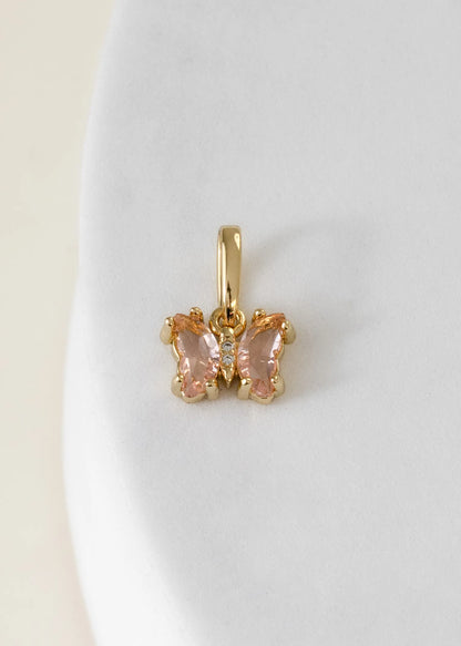 Dije Butterfly Rose en Oro Laminado