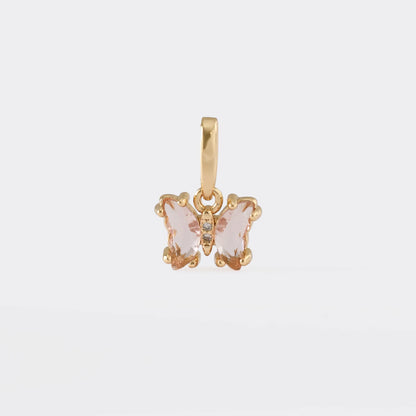 Dije Butterfly Rose en Oro Laminado