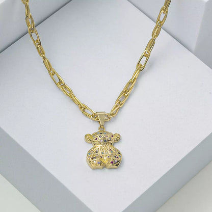 Dije Colors Bear en Oro Laminado
