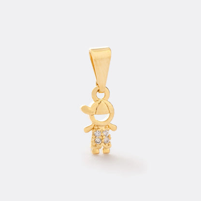 Dije Little Boy en Oro Laminado