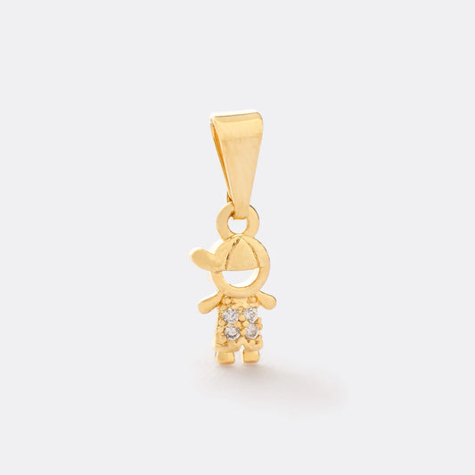 Dije Little Boy en Oro Laminado