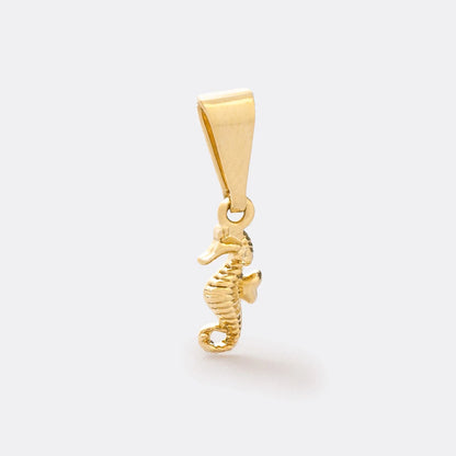 Dije Caballo de Mar en Oro Laminado
